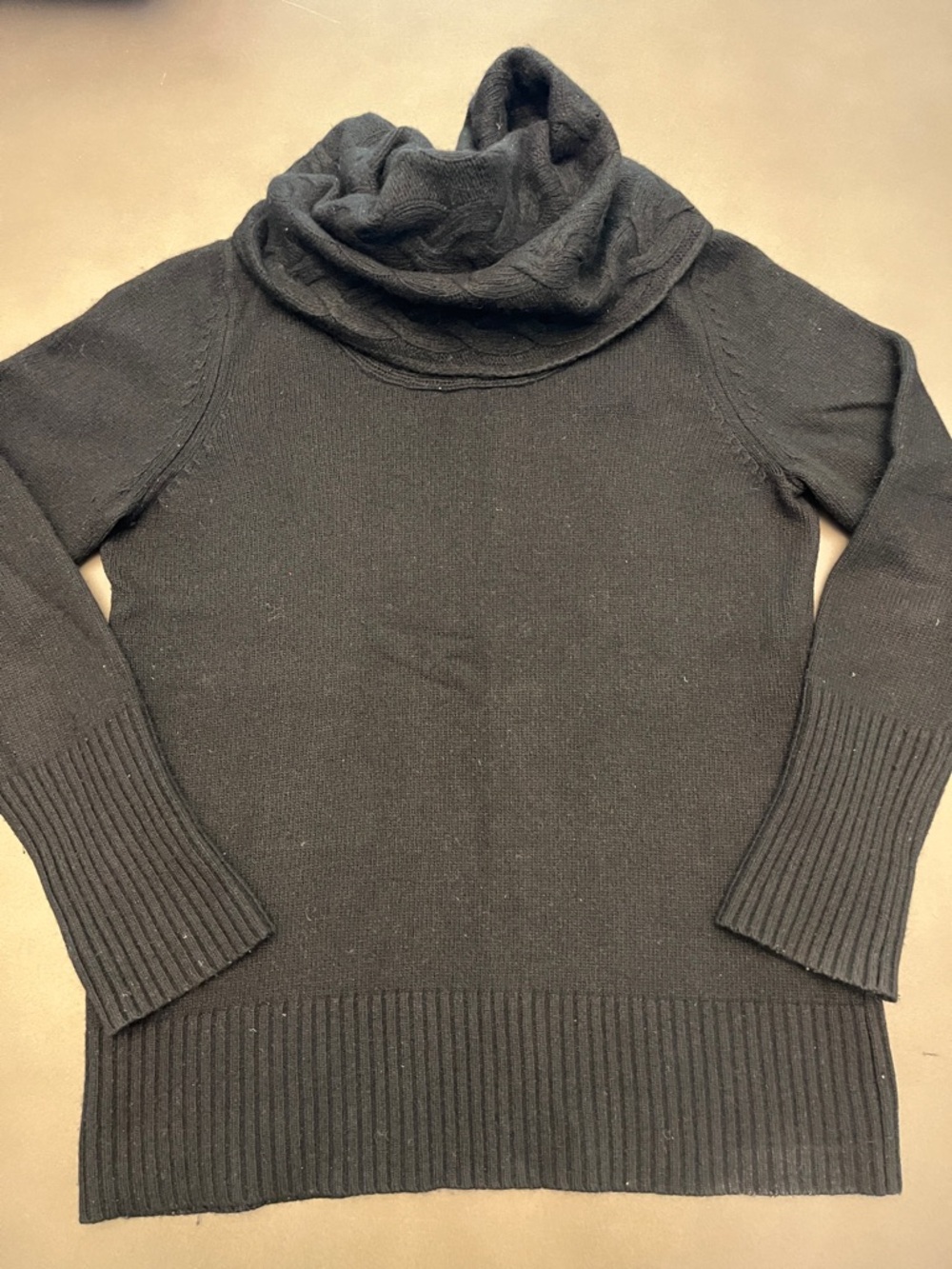 Banana Republic Women's Size XL Black Cowl Neck Sweater - Wool/Nylon/Cashmere